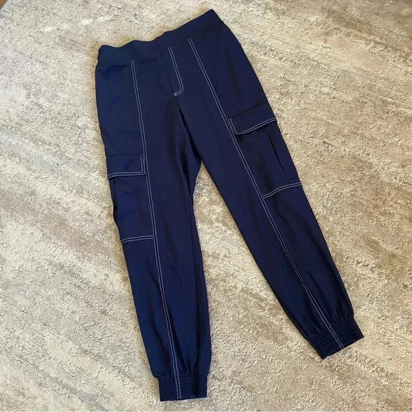 Athleta Chelsea Utility Jogger Pants Dark Navy Blue Athleisure: Size 6 - Picture 2 of 11